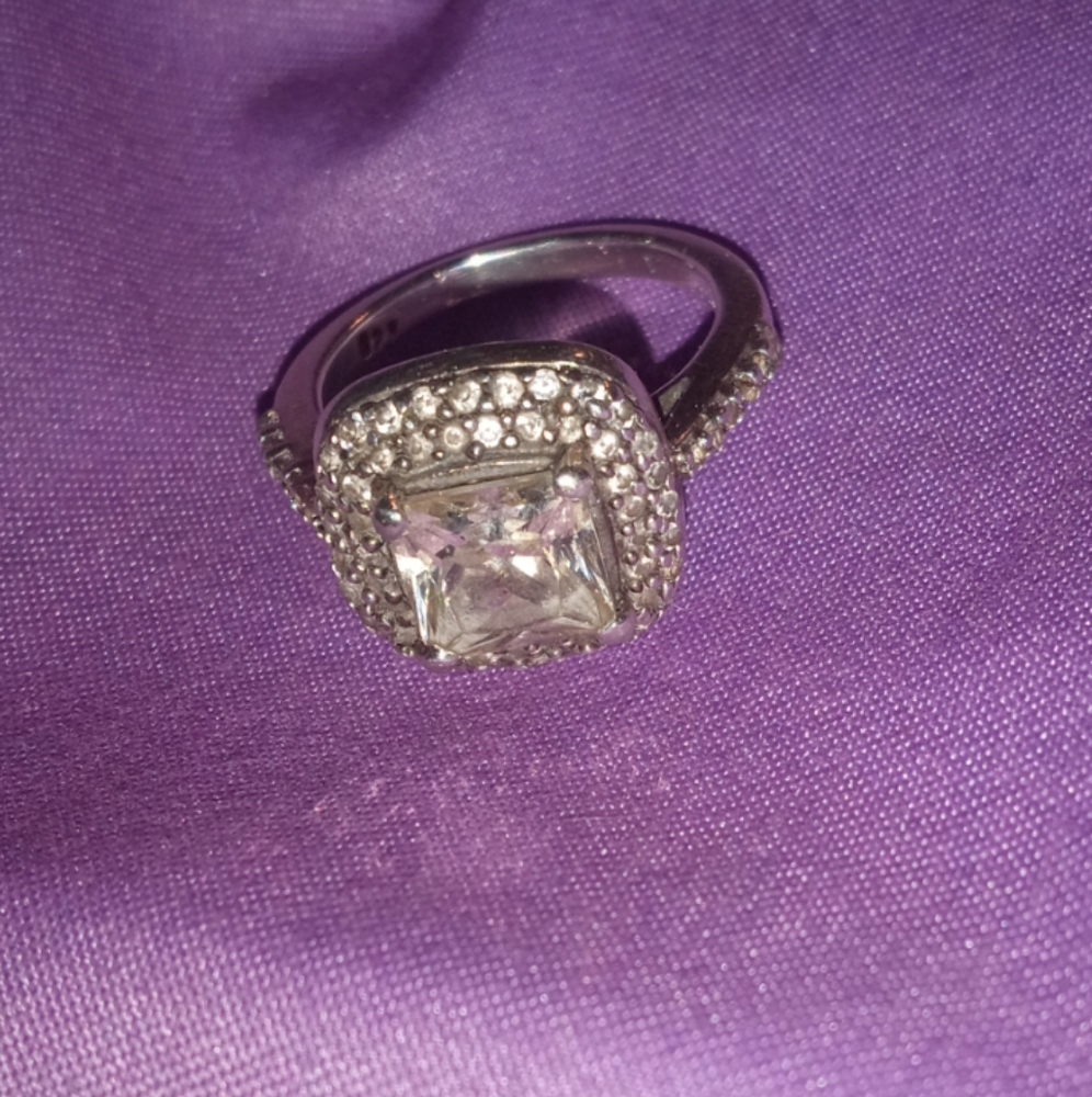 1kt CZ 925 sterling silver promise ring